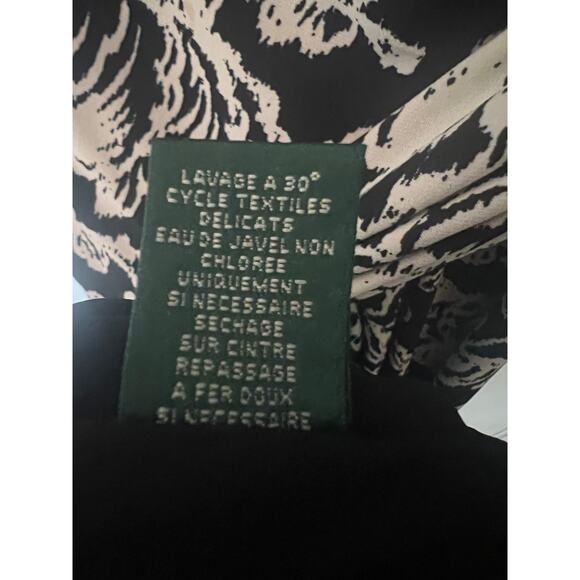 Ralph Lauren Stretchy Black White Floral Midi Dress 12 Romantic Wedding guest - Picture 9 of 10